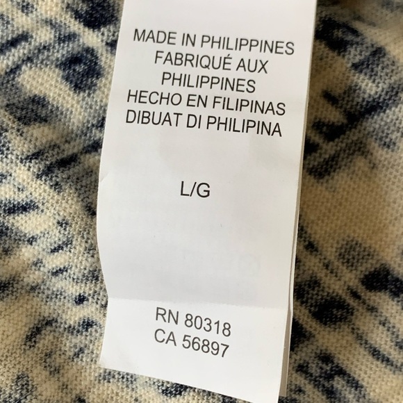 LUCKY Brand Ikat Aztec Print Blue Cream Sleeveless Summer Dress - Picture 9 of 13